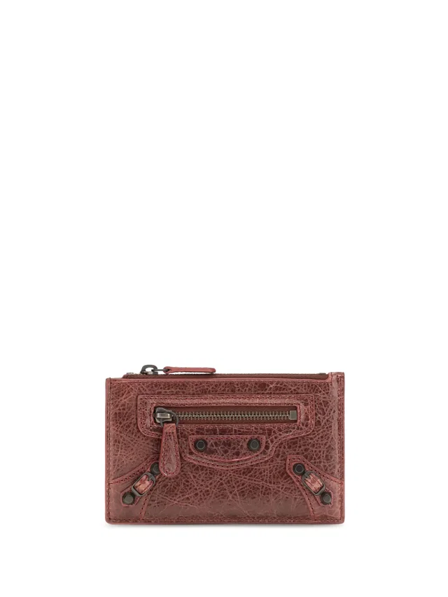 Balenciaga Le City Card Holder Wallet — Red Lamb Ovis Aries in Red Lambskin from HEWI