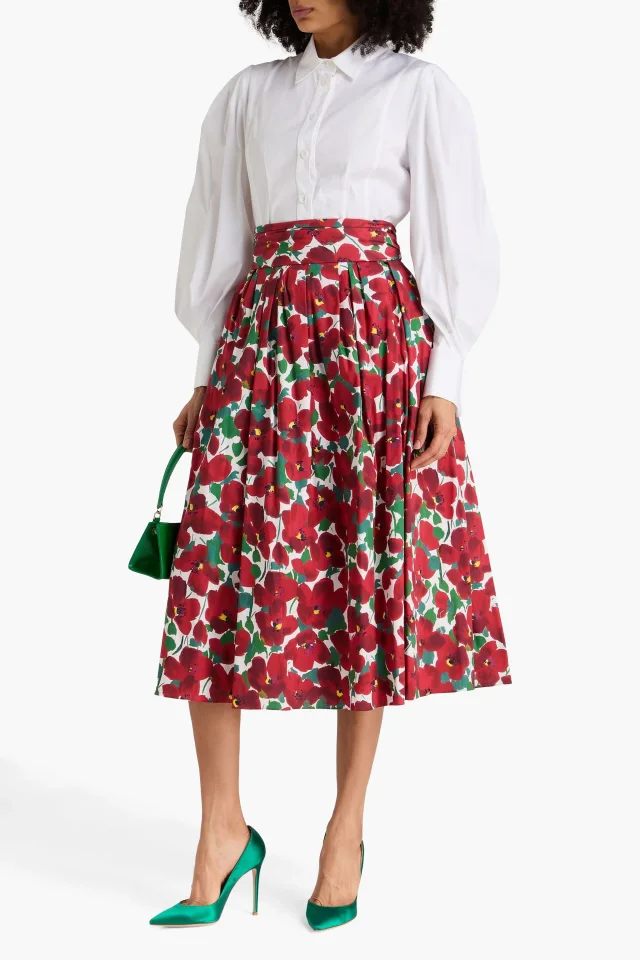 Carolina Herrera Cotton-Blend Poplin Puffed Sleeve Shirt, photo 2 of 4 from THE OUTNET