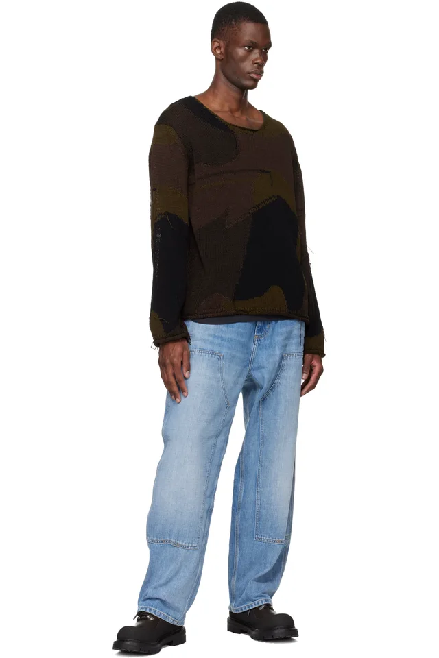Carhartt Work In Progress Blue OG Double Knee Jeans, photo 4 of 4 from SSENSE
