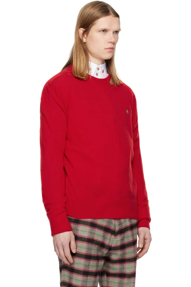 Vivienne Westwood Red Alex Round Neck Sweater, photo 2 of 4 from SSENSE