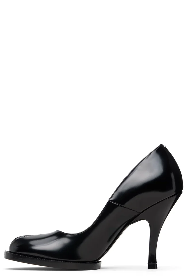 Maison Margiela Black Tabi City Evening Heels, photo 3 of 4 from SSENSE