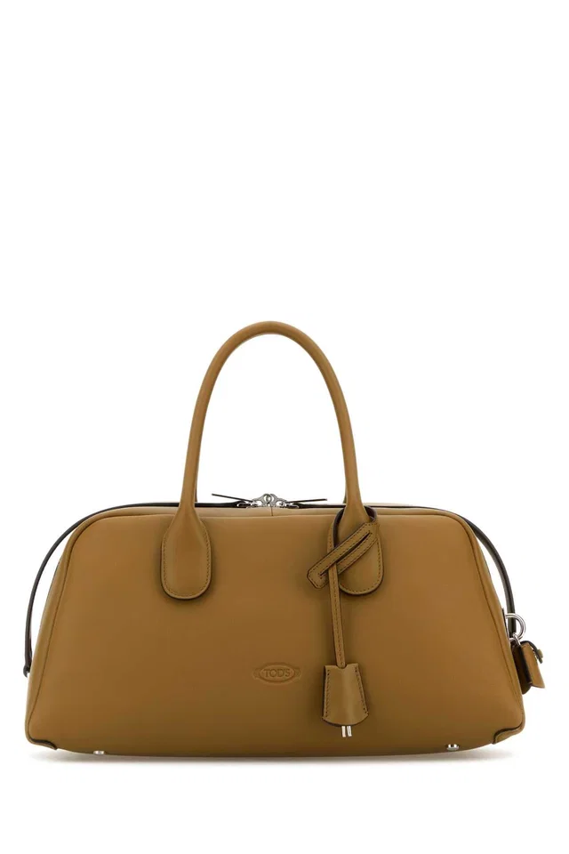 Tod's Darsena Top Handle Bag — Beige in Beige Calfskin from HEWI