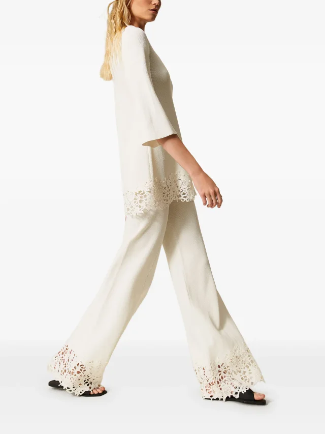 TWINSET knit trousers with lace, photo 2 of 2 from FARFETCH