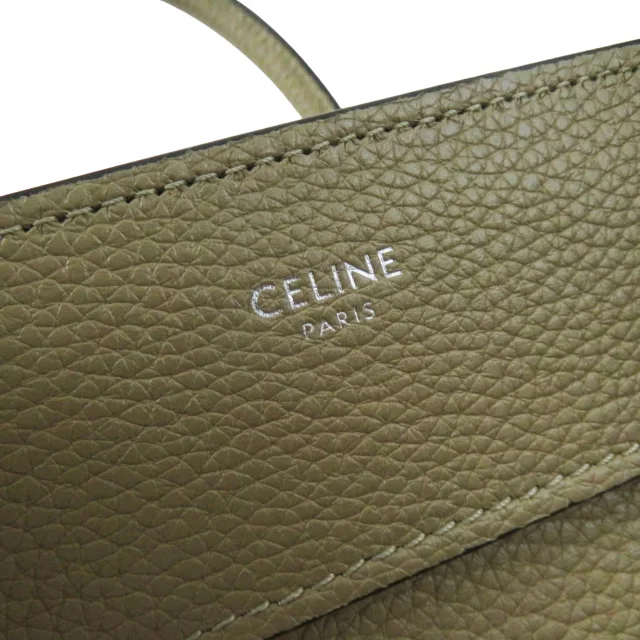 Celine Micro Drummed Calfskin Luggage Tote in neutral|white Calfskin from Her-Age, photo 5 of 12