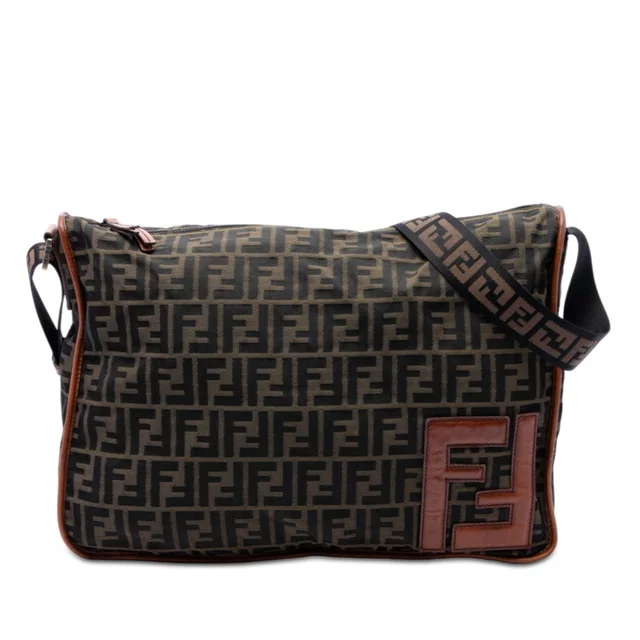 Brown Fendi Zucca Canvas Crossbody in Brown Canvas from Designer Revival