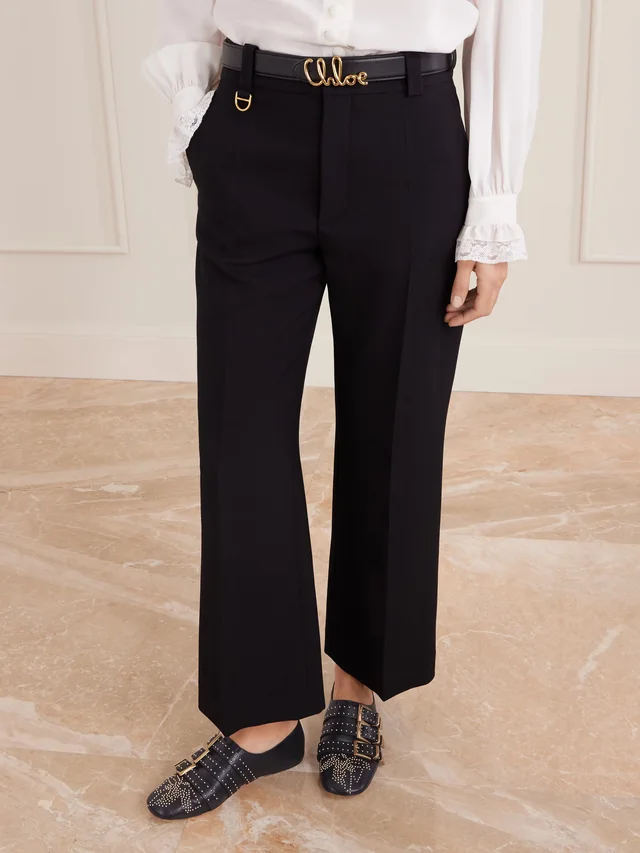 CHLOÉ Susan studded buckled leather flats in Black, photo 2 of 2 from NET-A-PORTER (Canada)