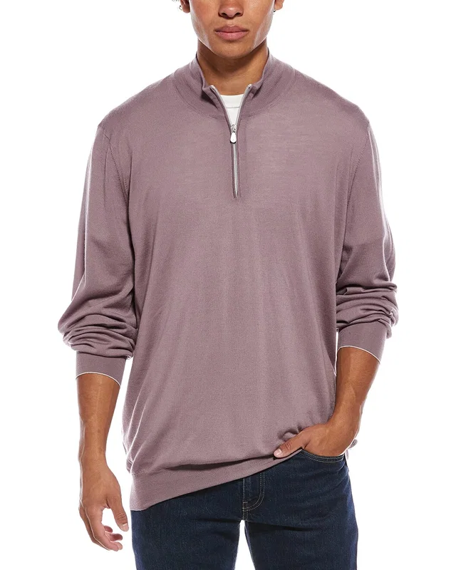 Brunello Cucinelli Wool & Cashmere-Blend Knit 1/4-Zip, image 1 of 1 from Gilt
