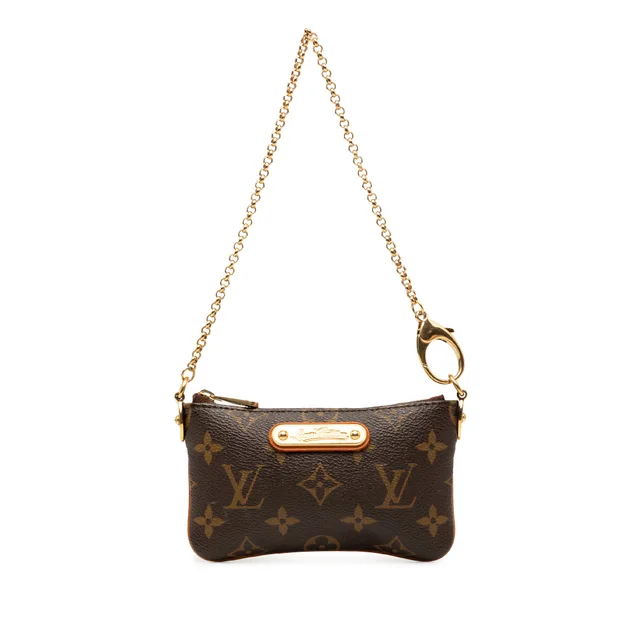 Brown Louis Vuitton Monogram Pochette Milla PM Shoulder Bag in Brown Coated canvas from Designer Revival