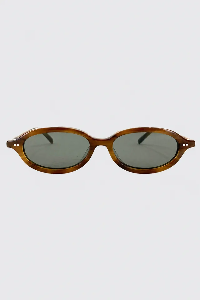 St Agni 90s Slim Oval Sunglasses - Tortoiseshell from St. Agni, photo 1 of 1