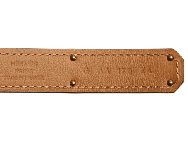 Hermès Bai Brun Odyssee Calfskin Kelly Belt 18 in Calfskin from Ann's Fabulous Finds, photo 6 of 7