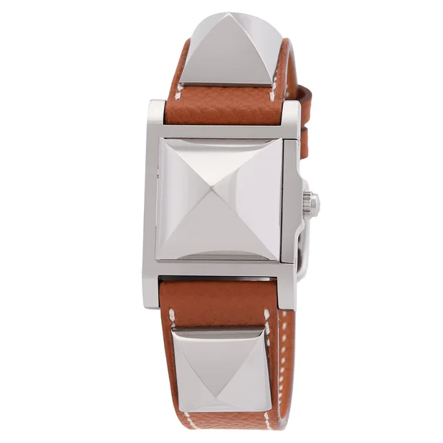 Hermes Medor White Dial Ladies Brown Leather Watch 028321WW00, photo 4 of 4 from Jomashop