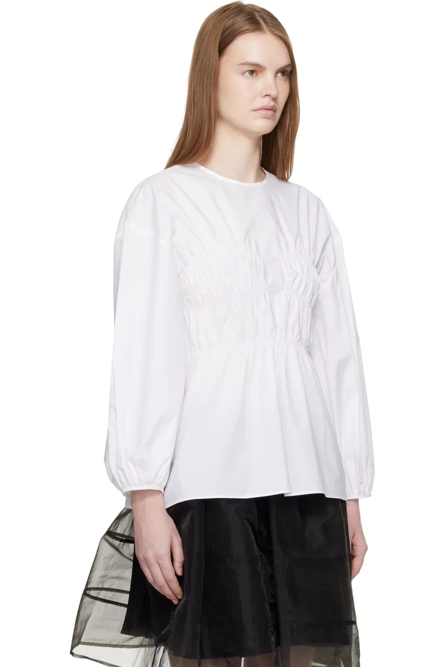 Cecilie Bahnsen White CBcamryn Blouse, photo 2 of 4 from SSENSE