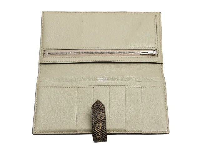 Hermès Ombré Lizard Long Béarn Wallet in Lizard from Ann's Fabulous Finds, photo 8 of 9