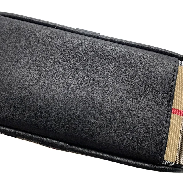 Burberry Nova Check B Patch Shoulder Bag Beige/Black/Red8023901 Nylon Leather in Black Nylon from GALLERY RARE, photo 8 of 13