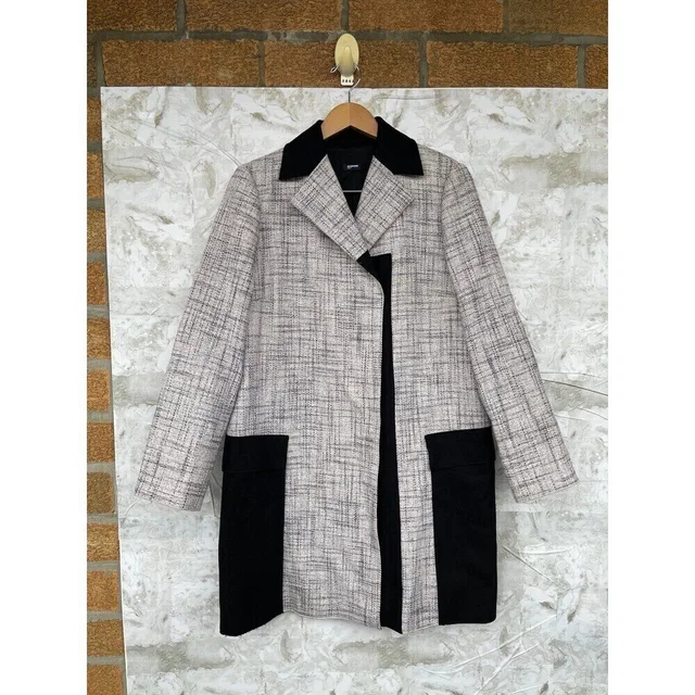Jil Sander Navy Collection Overcoat Virgin Wool Blend Size 34/Small in black|gray Wool from Poshmark