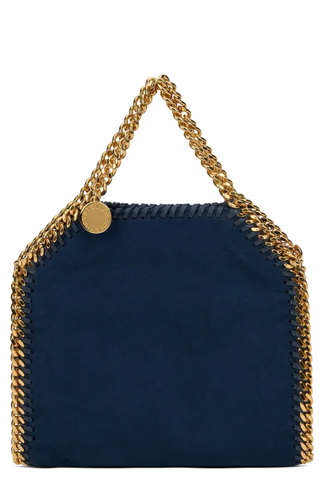 Stella McCartney Falabella Mini Bag — Navy Polyester in Navy Suede from HEWI