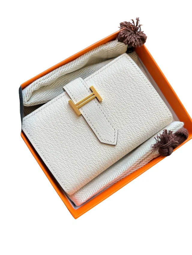Hermès Bearn Mini Wallet Nata Chevre GHW #Z in Goatskin from Luxury Promise