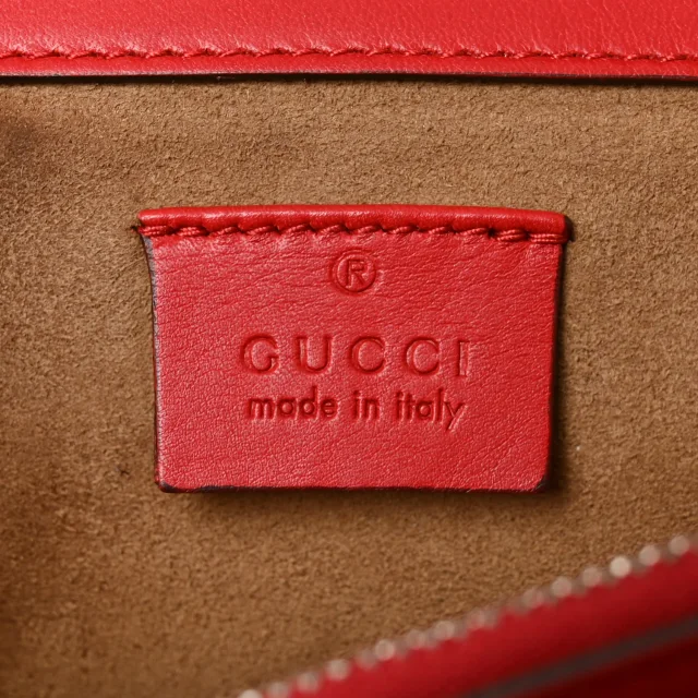 Gucci GG Supreme Monogram Arabesque Dionysus Shoulder Bag Hibiscus Red in Red Suede from FASHIONPHILE, photo 6 of 12