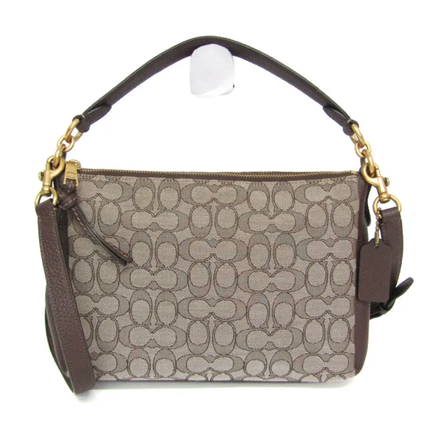 Coach Signature Shay Crossbody Bag 5215 Women's Canvas,Leather Handbag,Shoulder Bag Beige,Brown in Beige/Brown Canvas , Leather from Elady