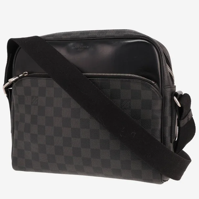 Louis Vuitton Dayton Reporter shoulder bag in black Graphite Damier canvas and black leather in Black Canvas from Collector Square