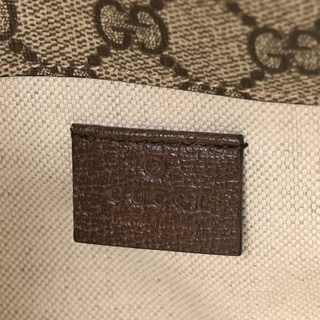 Gucci GG Supreme Monogram Web Small Neo Vintage Double Flap Messenger Bag Beige New Acero in Beige Coated canvas from FASHIONPHILE, photo 6 of 11