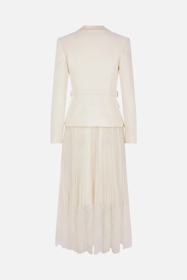 Self-Portrait belted pleated midi dress, photo 2 of 4 from SENSER