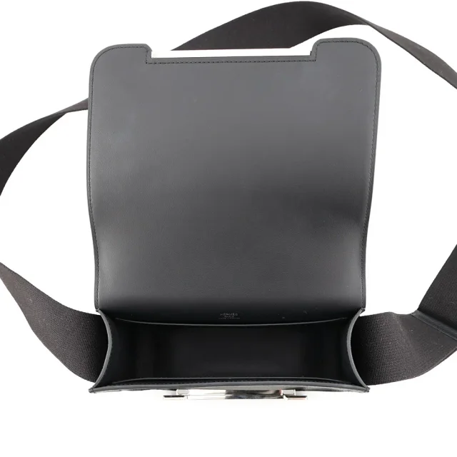 Hermès Geta Black Chevre Myzore Goatskin in Black Goatskin from GALLERY RARE, photo 5 of 17