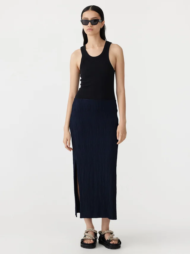 Bassike Textured Side Split Skirt from bassike, photo 1 of 1