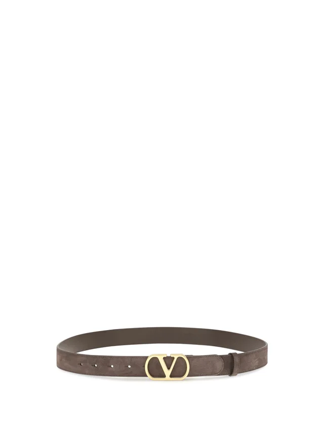 Valentino Garavani Vlogo Belt — Brown Calf Leather Bos Taurus in Brown Calfskin from HEWI, photo 2 of 2