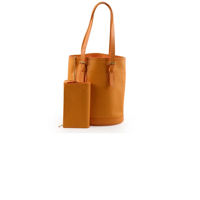 Louis Vuitton Epi Petit Bucket PM Shoulder Bag Orange in Orange Leather from The Purse Affair