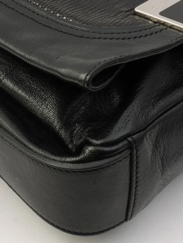 Celine Lizard emboss 2-way bag, black from VINTAGE QOO TOKYO, photo 9 of 14