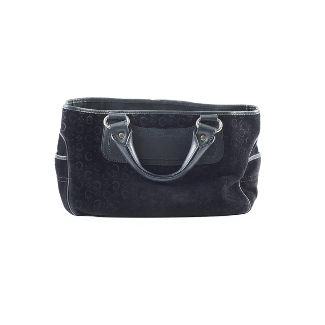 Celine Boogie Satchel Macadam Black Suede in Black Suede from The Purse Affair