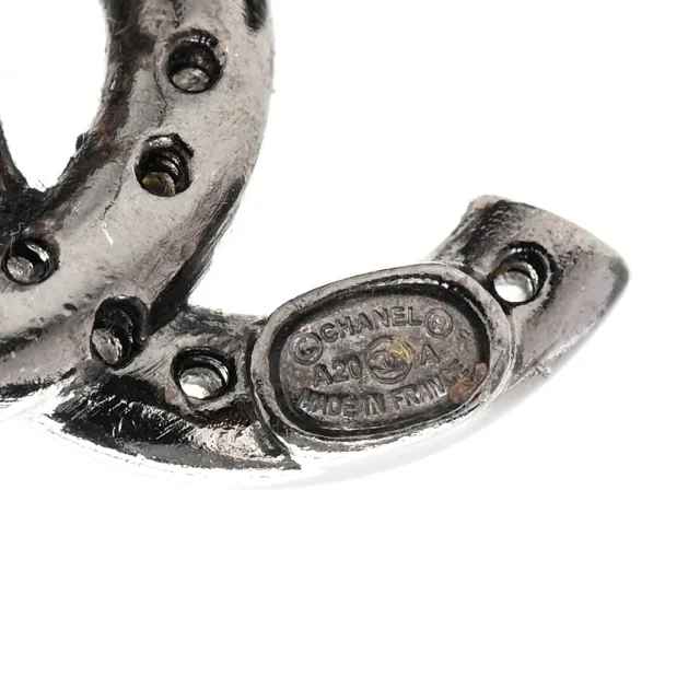 Chanel Ruthenium Crystal CC Earrings from FASHIONPHILE, photo 4 of 5