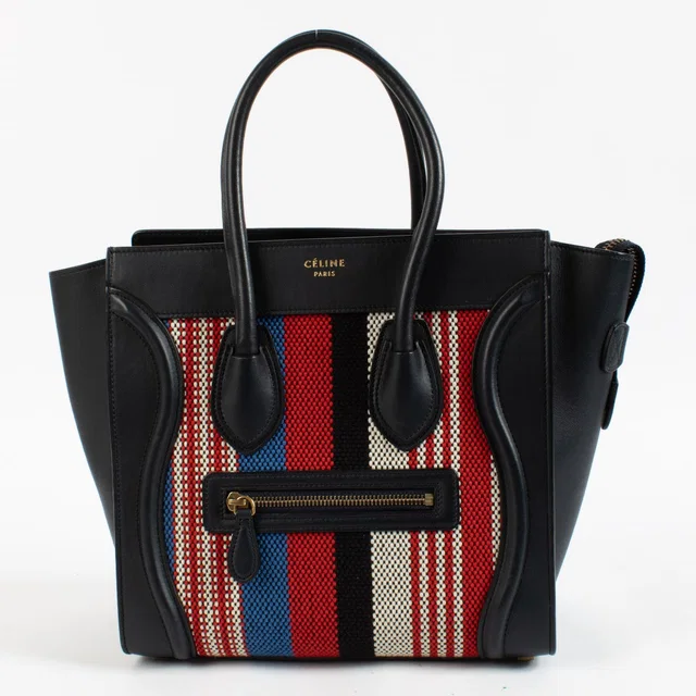 Celine Multicolor Micro Luggage Top Handle Bag in Multicolor Leather from Labellov