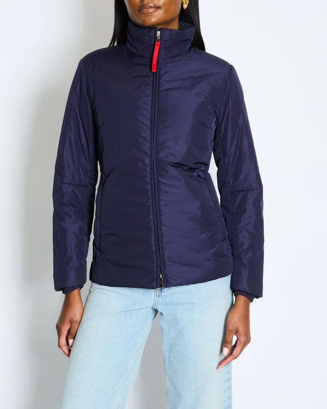 Prada Navy Blue Linea Rossa Ski Puffer Jacket Size IT 36 (UK 4) in Navy Nylon from Sellier