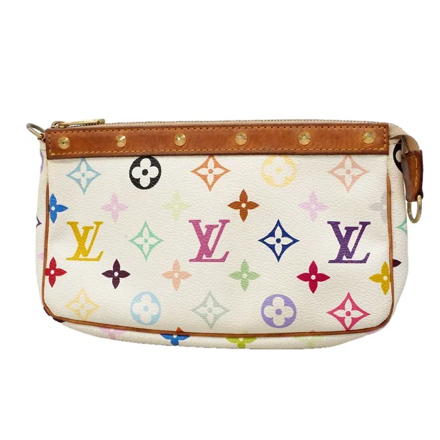 Louis Vuitton Pouch Monogram Multicolor Pochette Accessoires Blanc in White from The Reluxe
