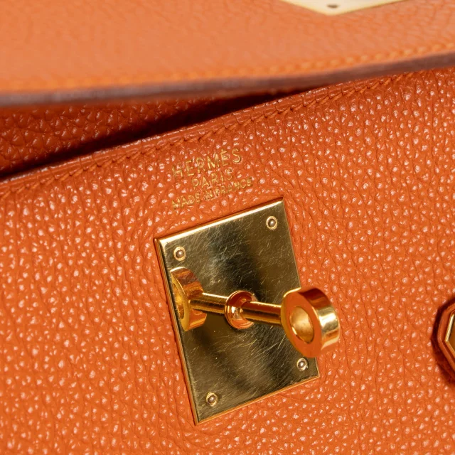 Hermès Kelly 32 Orange Togo GHW in Orange Togo leather from Labellov, photo 17 of 18