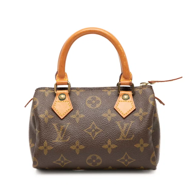 Brown Louis Vuitton Monogram Mini Speedy HL Satchel in Brown Coated canvas from Designer Revival, photo 1 of 1