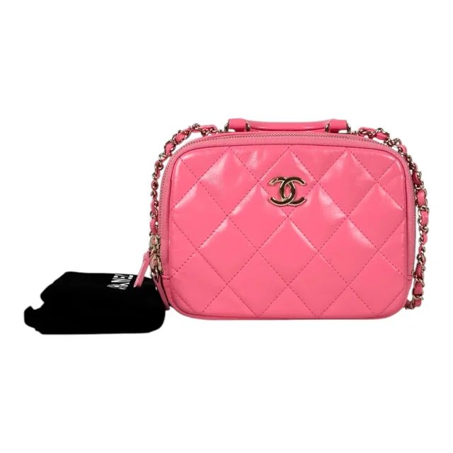 Chanel Pink Top Handle Camera Bag in Pink from Luxury Promise