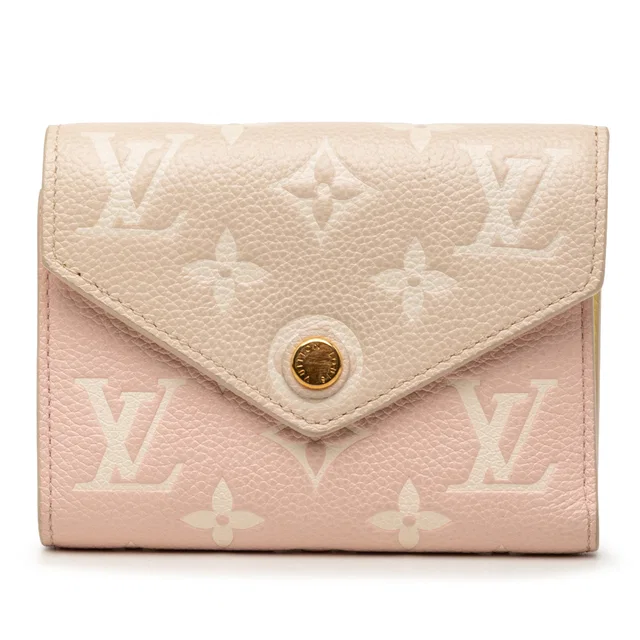 Pink Louis Vuitton Monogram Empreinte Spring In The City Victorine Wallet Small Wallets in Pink Leather from Designer Revival