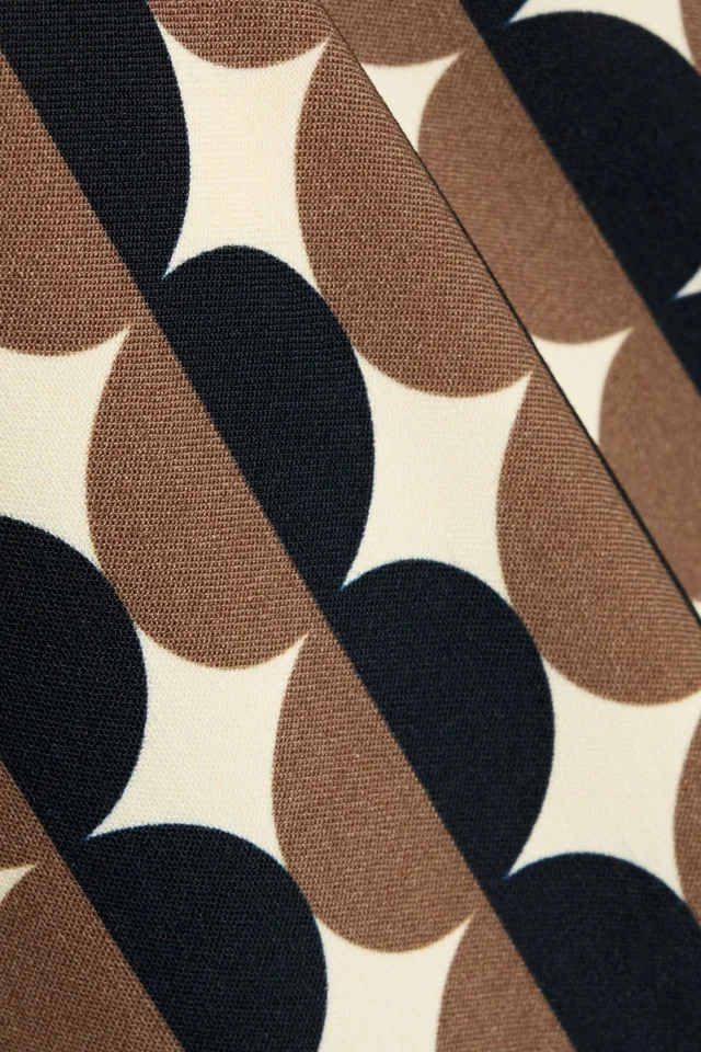 Oscar de la Renta Printed Grain de Poudre Wool-Blend Straight-Leg Pants in Light brown, photo 3 of 3 from THE OUTNET