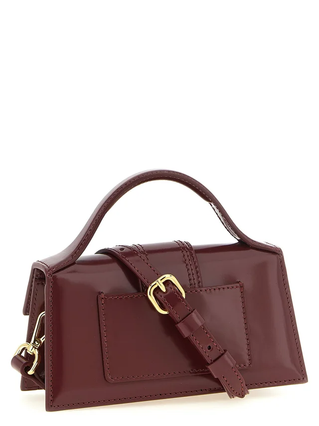 Jacquemus Top Handle Bag — Burgundy in Burgundy Calfskin from HEWI, photo 2 of 2