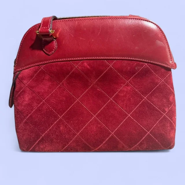 Ferragamo Women's Bag - Red/Burgundy in red from Depop, photo 1 of 1