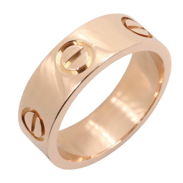 Cartier Love Au750 Pink Gold Ring Size 7.5 in Pink from LuxUness