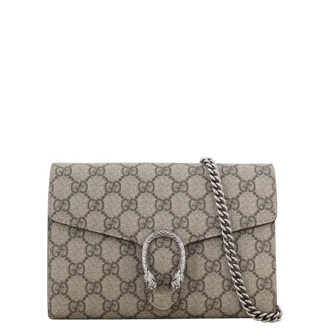 Gucci Dionysus GG Supreme Chain Wallet in Coated canvas from Luxe.It.Fwd