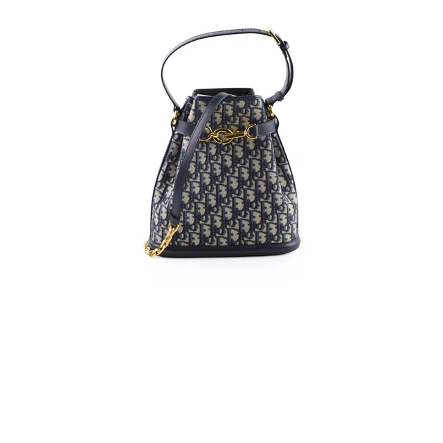 Medium C'est Dior Bag Blue Oblique in Blue Canvas from The Purse Affair