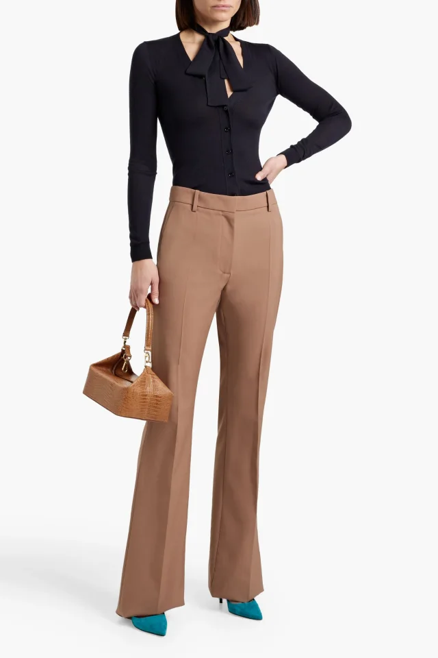 Valentino Garavani Virgin Wool-Crepe Bootcut Pants, photo 2 of 4 from THE OUTNET