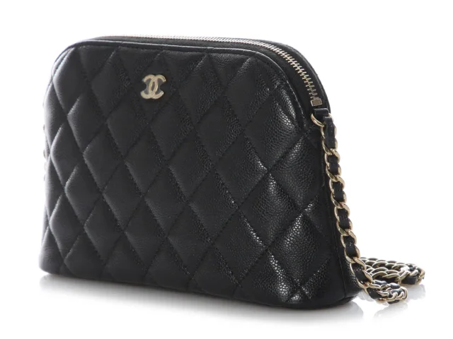 Chanel Black Quilted Caviar 24A Clutch with Chain in Black Caviar leather from Ann's Fabulous Finds, photo 3 of 9