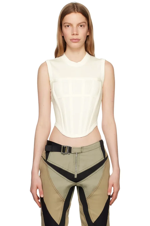 Dion Lee White Corset Tank Top from SSENSE, photo 1 of 1