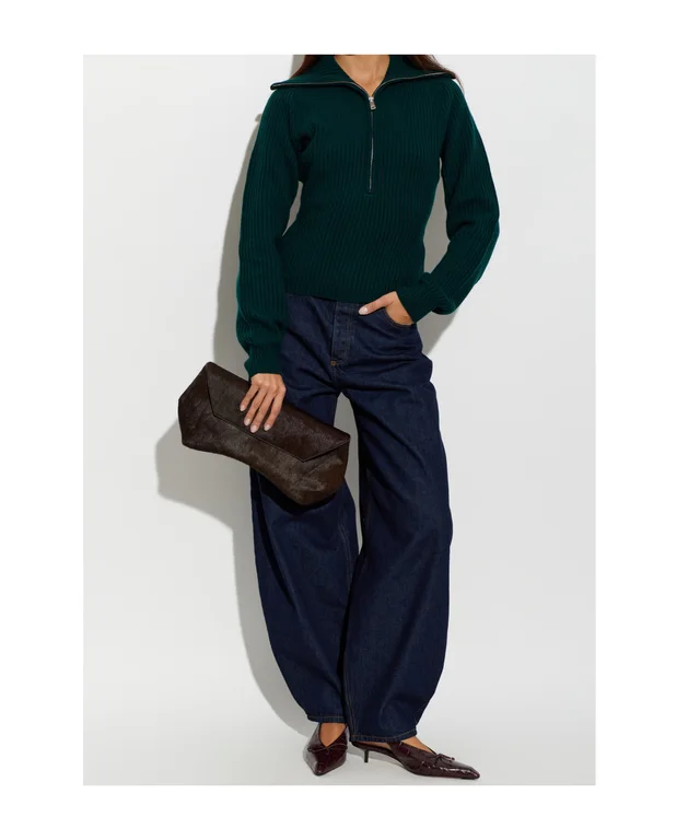 Anine Bing Collared long-sleeved zip-up sweater, photo 4 of 4 from SENSER